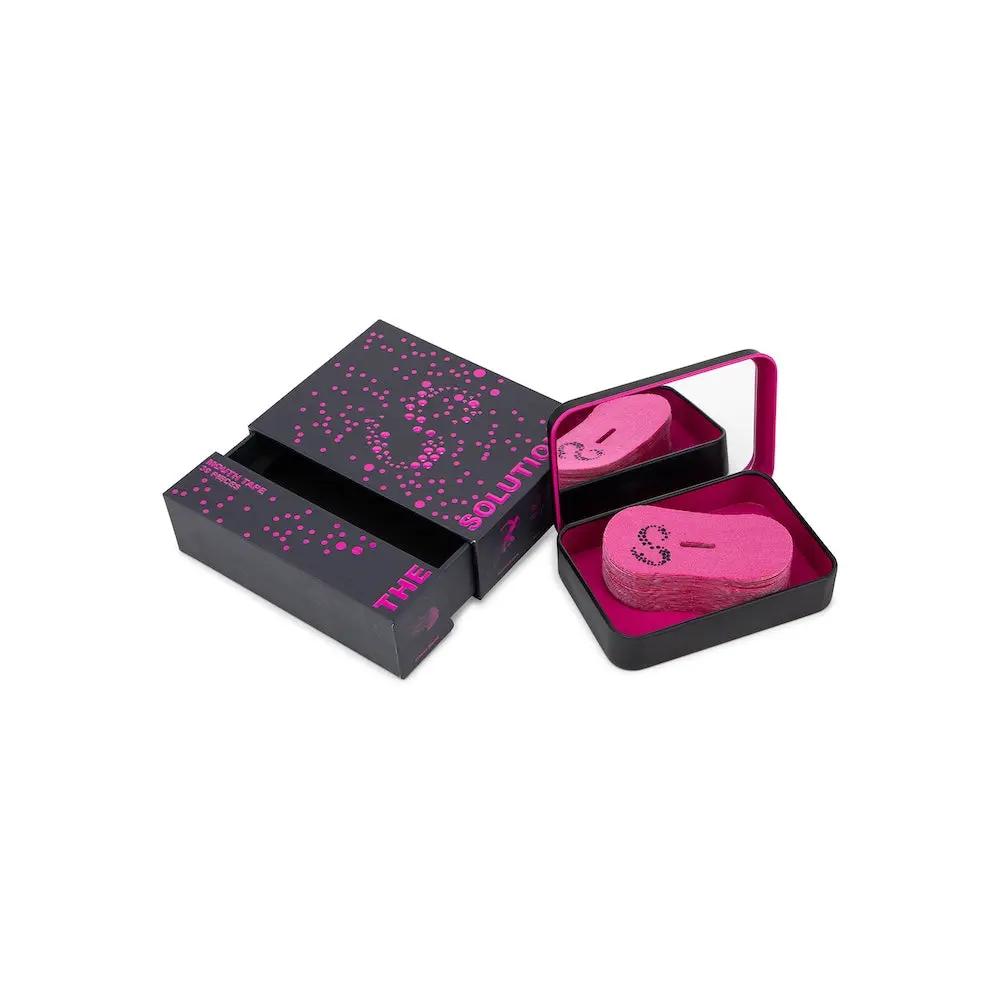 Mouth tape for better sleep- Pink in a stylish black and pink packaging designed for better sleep and reduced snoring.